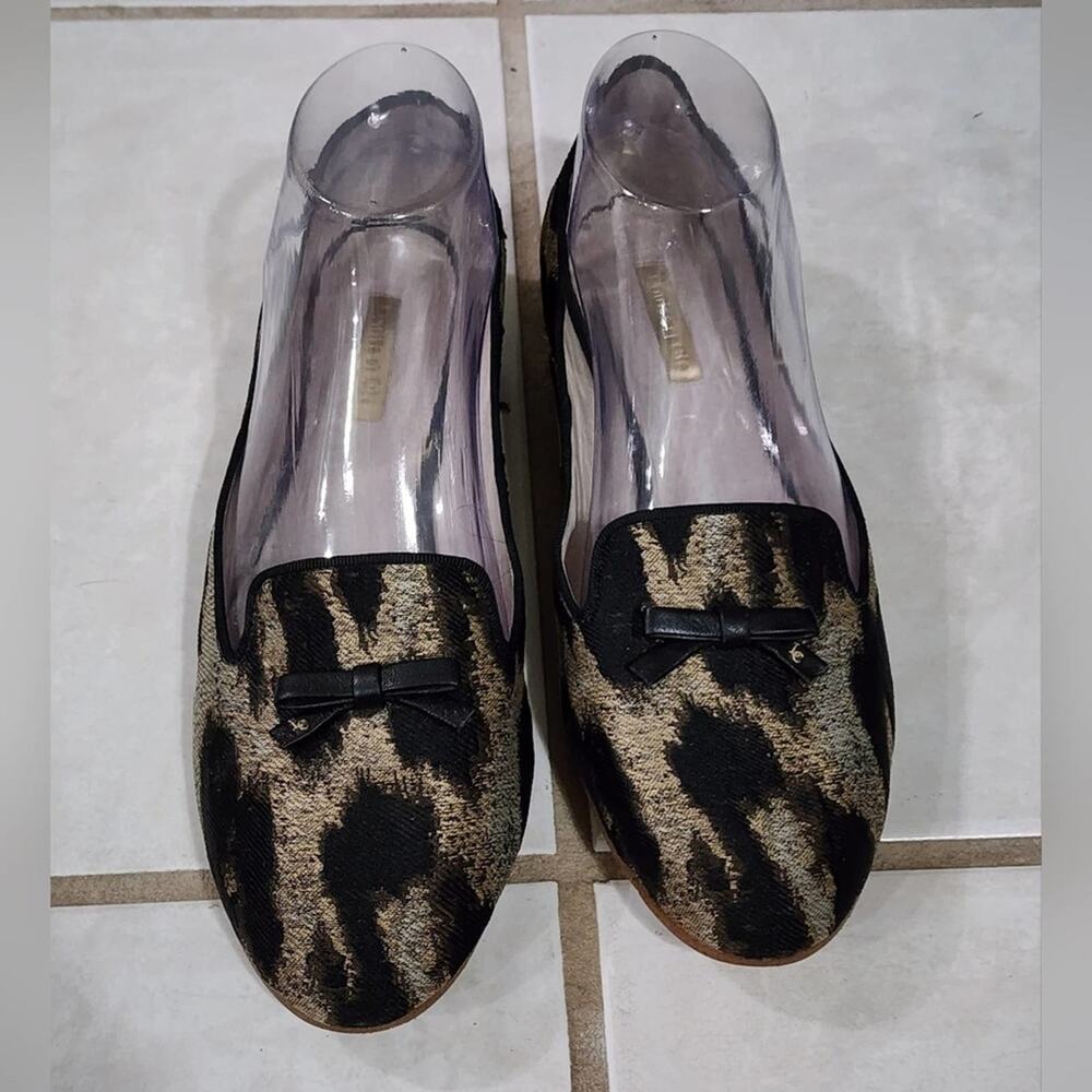 Louise et Cie leather spotted bow trimmed flats size 8
